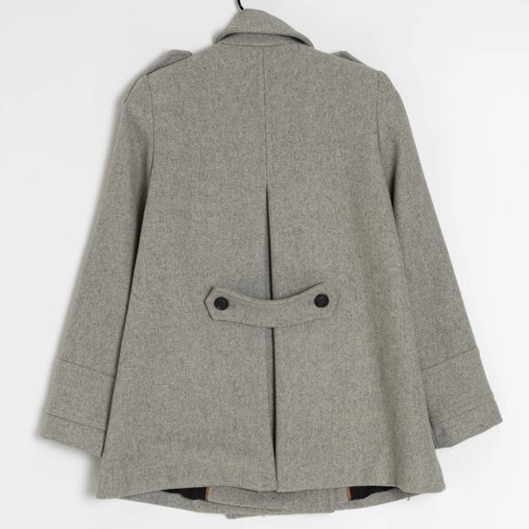 Zara Double-Breasted Wool Swing Coat - Picture 2 of 9